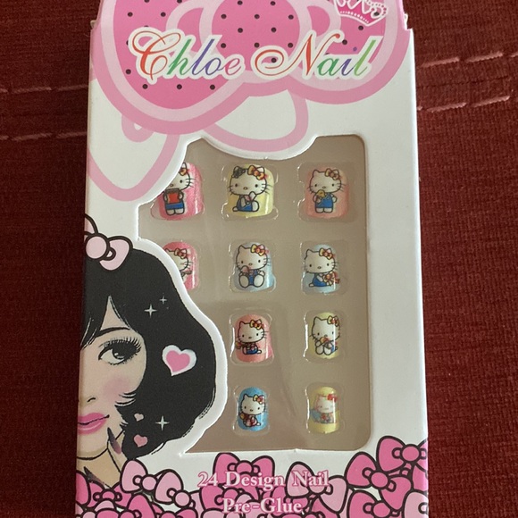 🌟5/$15: Nail Art Kit:Nail Art Pen,Hello Kitty Press On Nails, Water Nail Decals - Picture 3 of 7